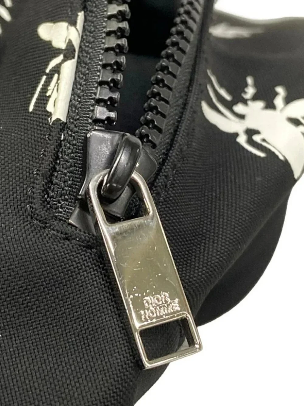 Dior HOMME 1PEBA064 Black White Red Nylon Leather Backpack